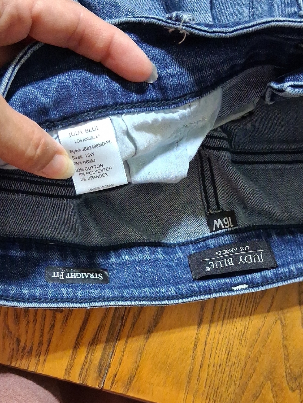 SOLD SOLD BLUE STRAIGHT FIT Distressed Pants Denim Preowned Used - Picture 4 of 5